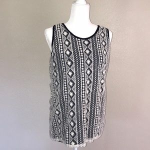 XL Loveappella Navy with Lace Overlay Tank